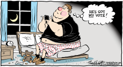 TRUMP FIRST DEBATE  by Bob Englehart