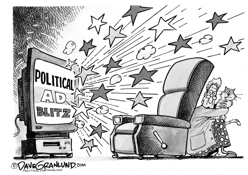 Political TV ad blitz