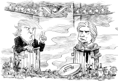 PRESIDENTIAL DEBATE GARBAGE by Daryl Cagle
