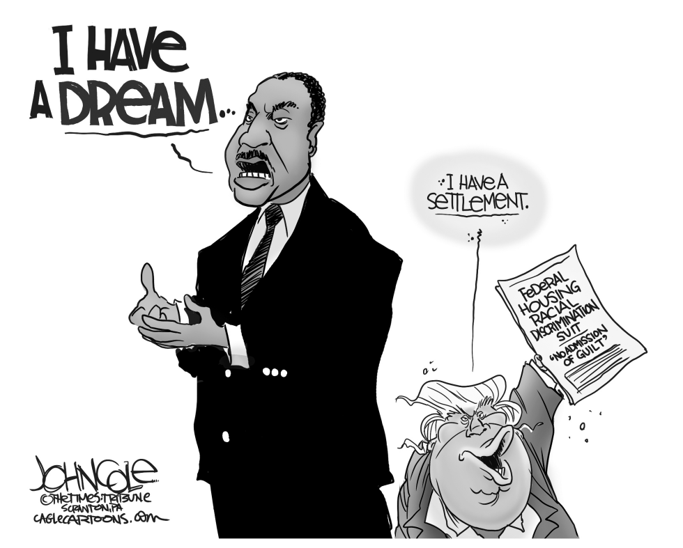 King and Trump BW