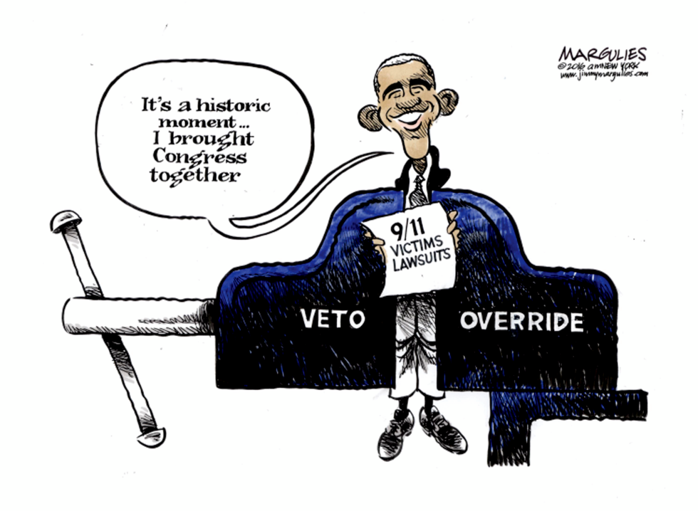 Obama Veto Override of 9/11 Victim Lawsuits color