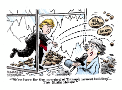 TRUMP ATTACKS BILL CLINTON by Jimmy Margulies