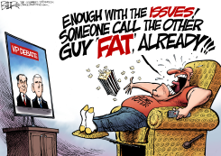 VEEP DEBATE  by Nate Beeler