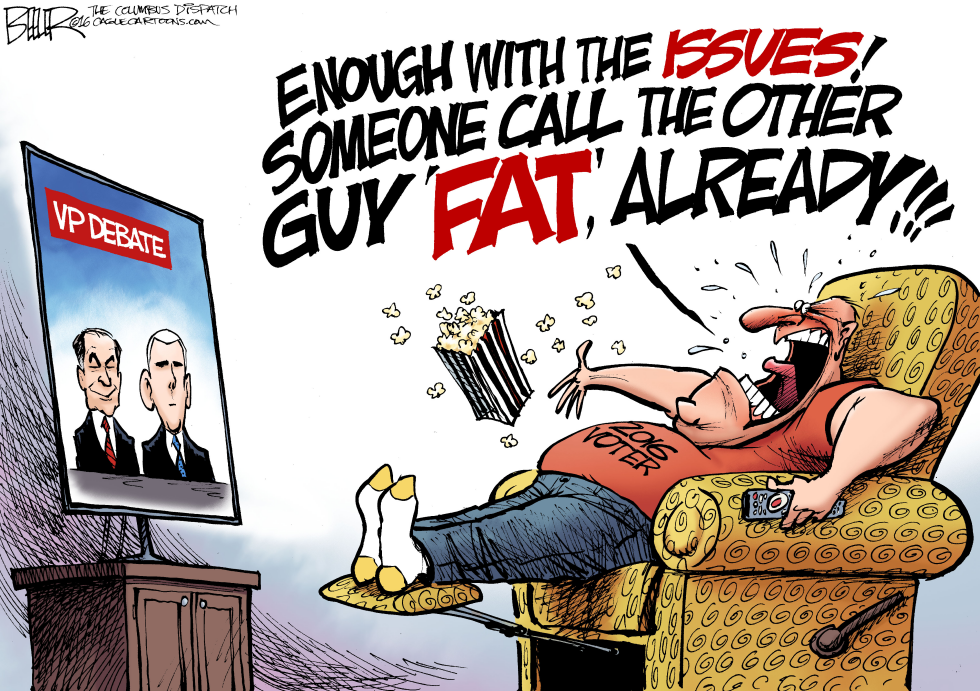  VEEP DEBATE by Nate Beeler