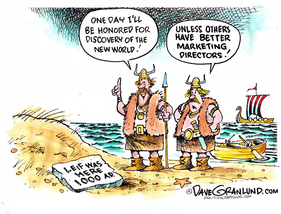  COLUMBUS VS VIKINGS by Dave Granlund