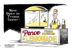 PENCE AND VP DEBATE  by Jimmy Margulies