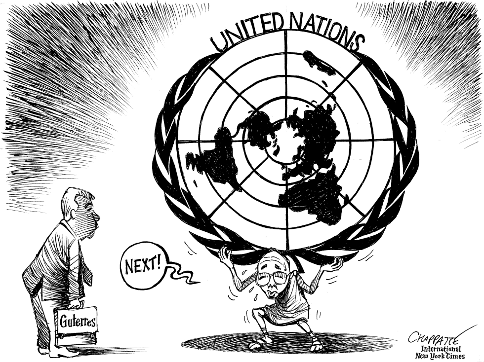  A NEW CHIEF FOR THE UN by Patrick Chappatte