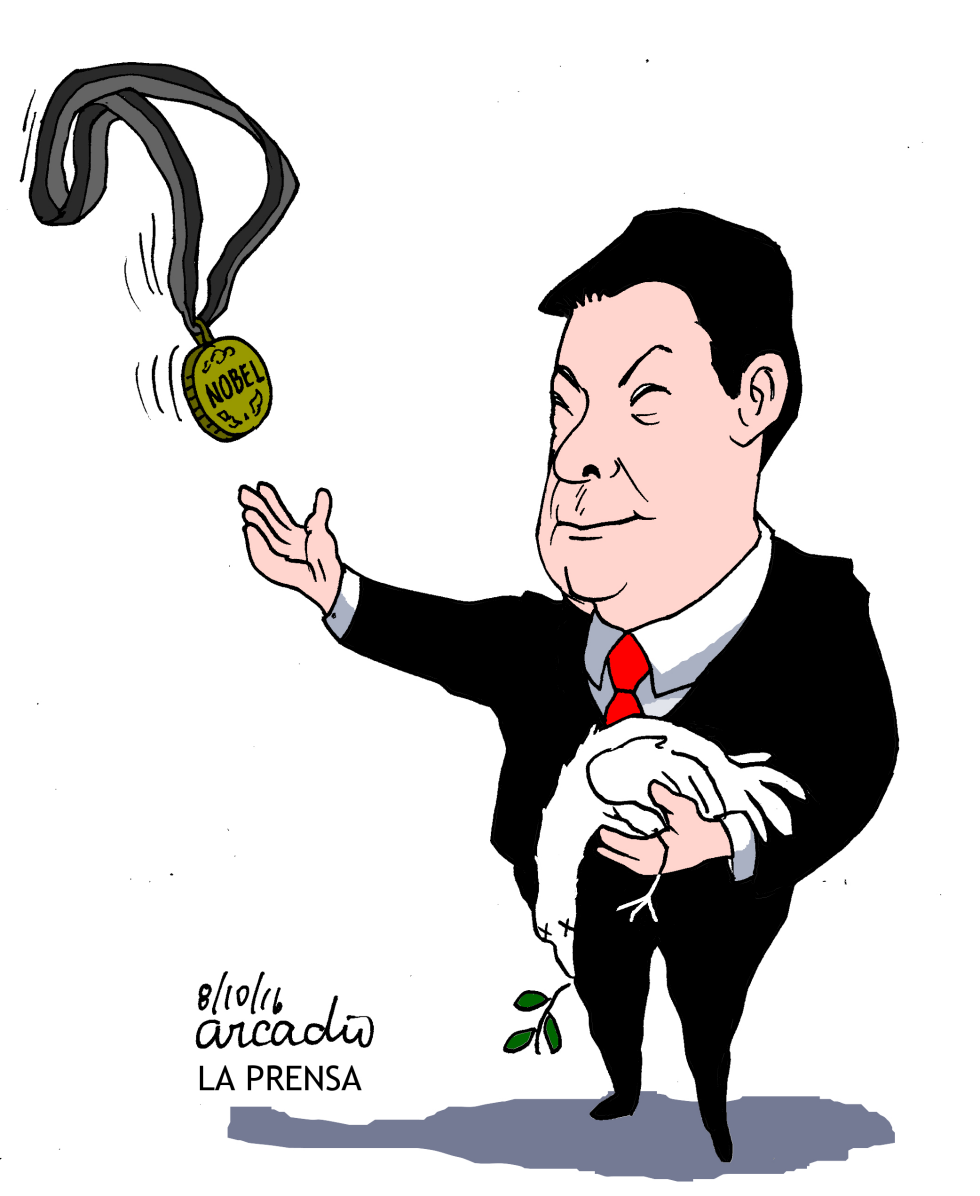  SANTOS THE NOBEL PEACE PRIZE 2016 by Arcadio Esquivel