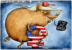 TRUMP IN SEX BOAST TAPE SCANDAL by Brian Adcock