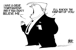 TRUMP TEMPER, B/W by Randy Bish