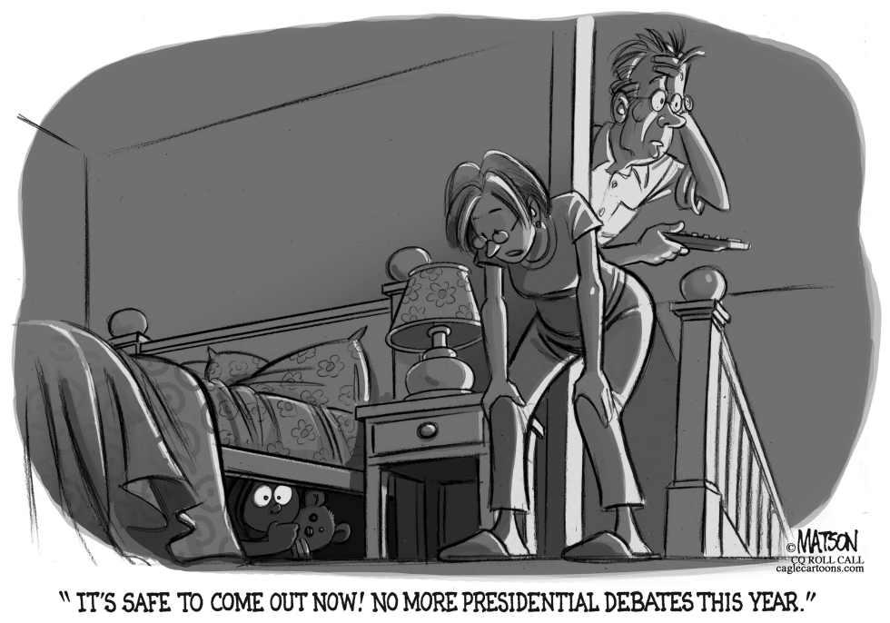 Child Hides From Presidential Debates