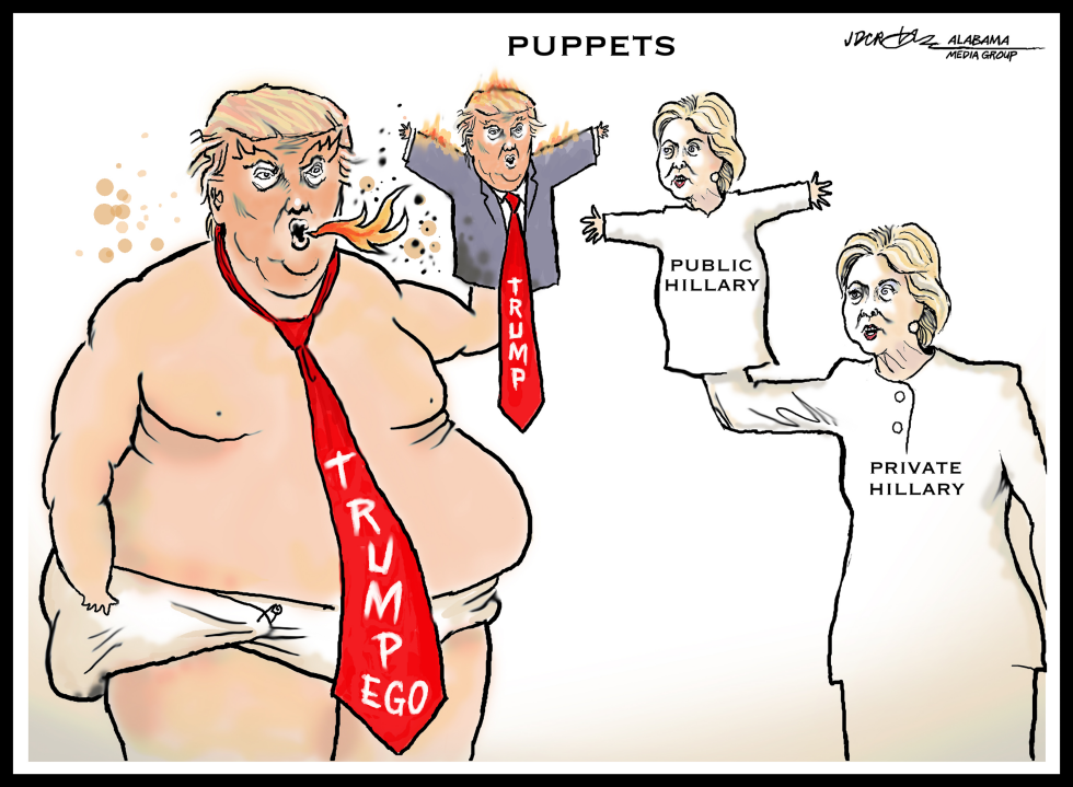Trump Hillary Puppets