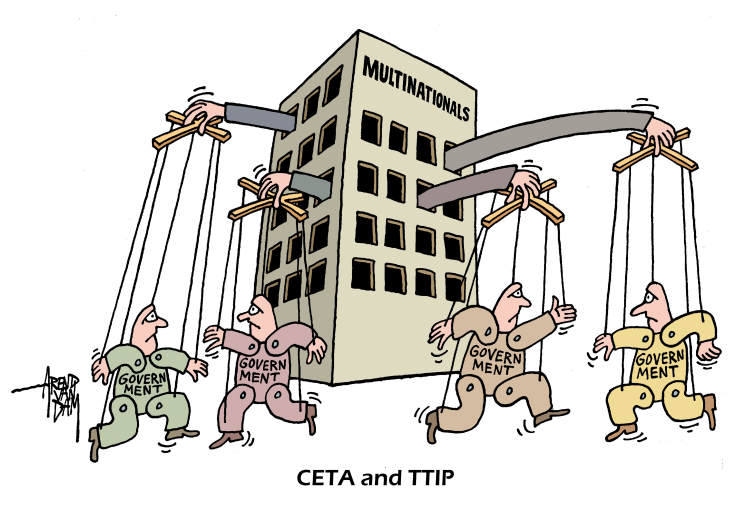 free trade agreement cartoon