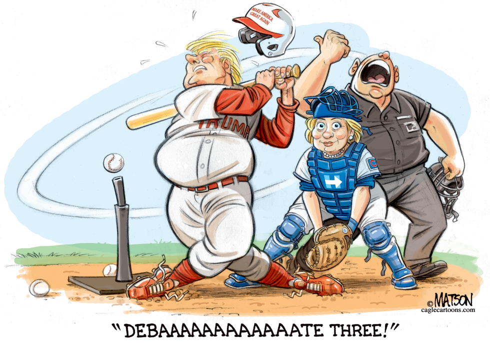 Trump Goes Down Swinging At Debates-COLOR