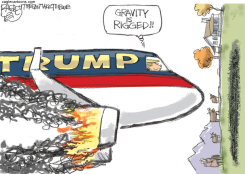 TRUMP CRASH  by Pat Bagley