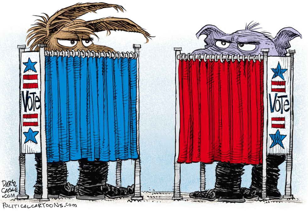  VOTING BOOTHS by Daryl Cagle