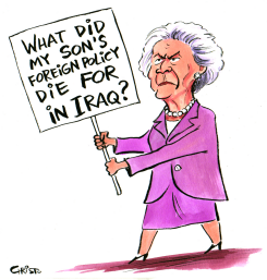 BARBARA BUSH - A PRO-WAR MOTHER -  by Christo Komarnitski