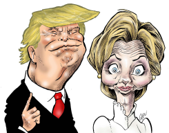TRUMP AND CLINTON by Damien Glez