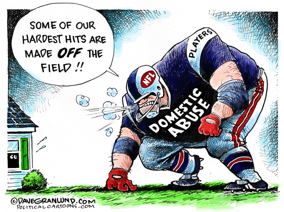  NFL DOMESTIC ABUSE by Dave Granlund