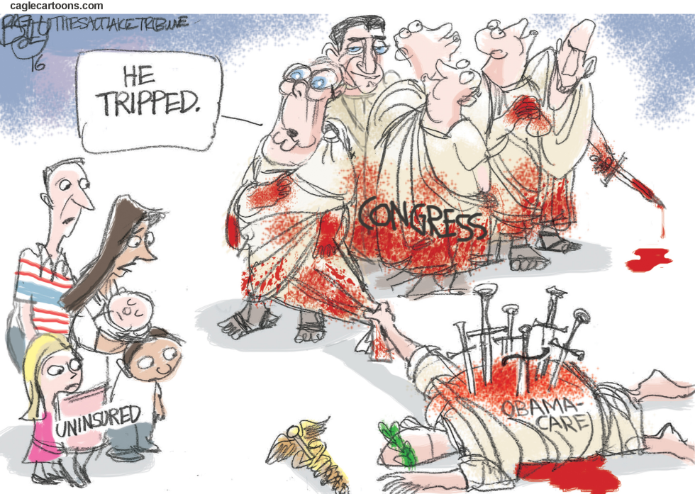  ET TU OBAMACARE by Pat Bagley