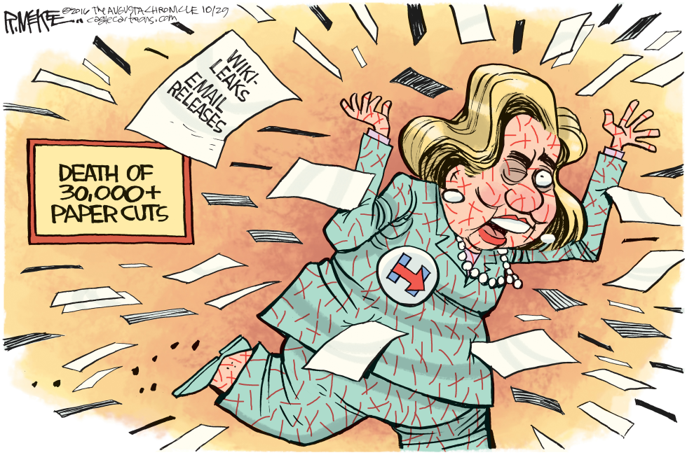  HILLARY PAPER CUTS by Rick McKee