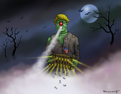 HORROR CLOWN TRUMP by Marian Kamensky