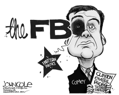 COMEY'S BLACK EYE BW by John Cole