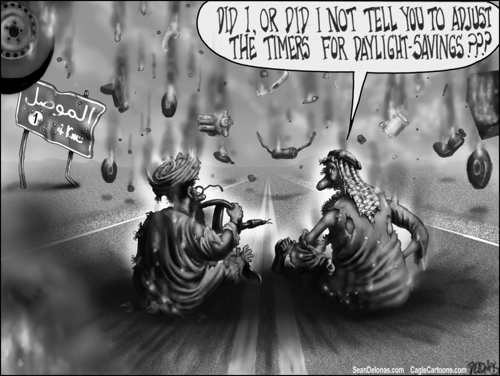 Daylight- Savings Time Terrorism Greyscale