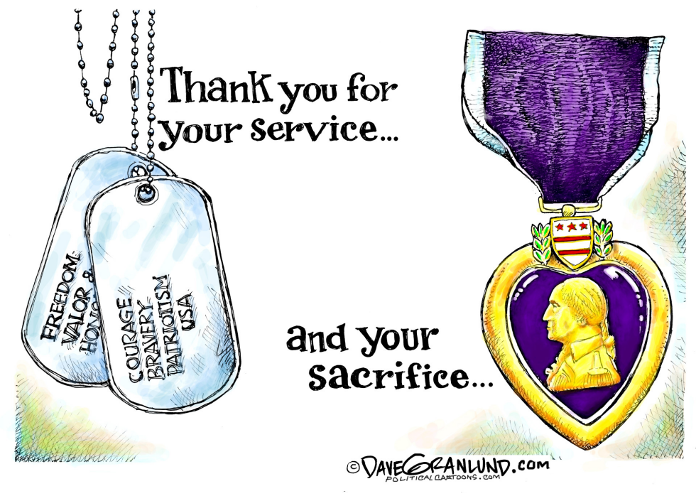 Veterans service and sacrifice COLOR