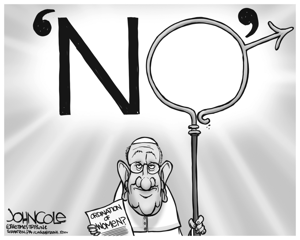 Pope Francis and women priests BW