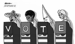ELECTIONS IN UNITED STATES BW by Rayma Suprani