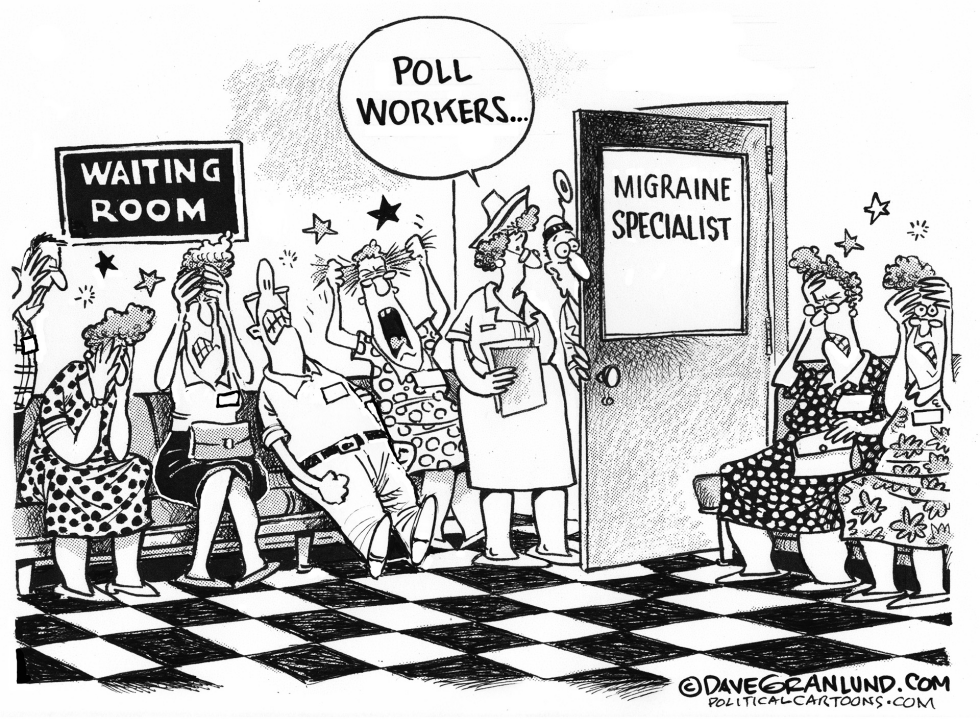 Poll workers migraines