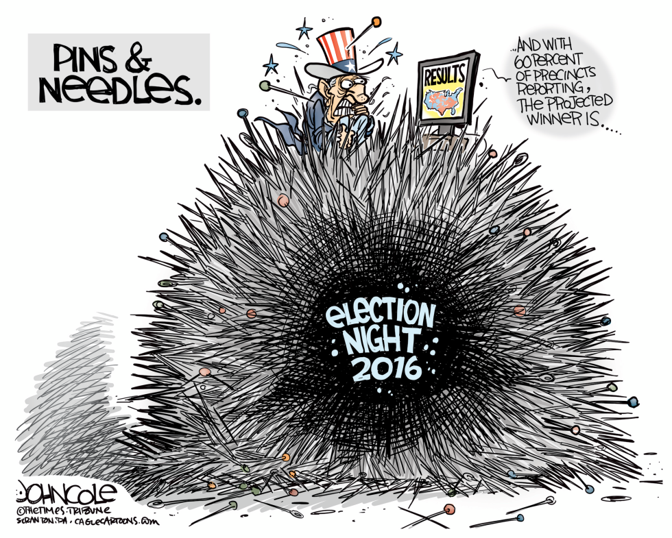 Election night pins and needles