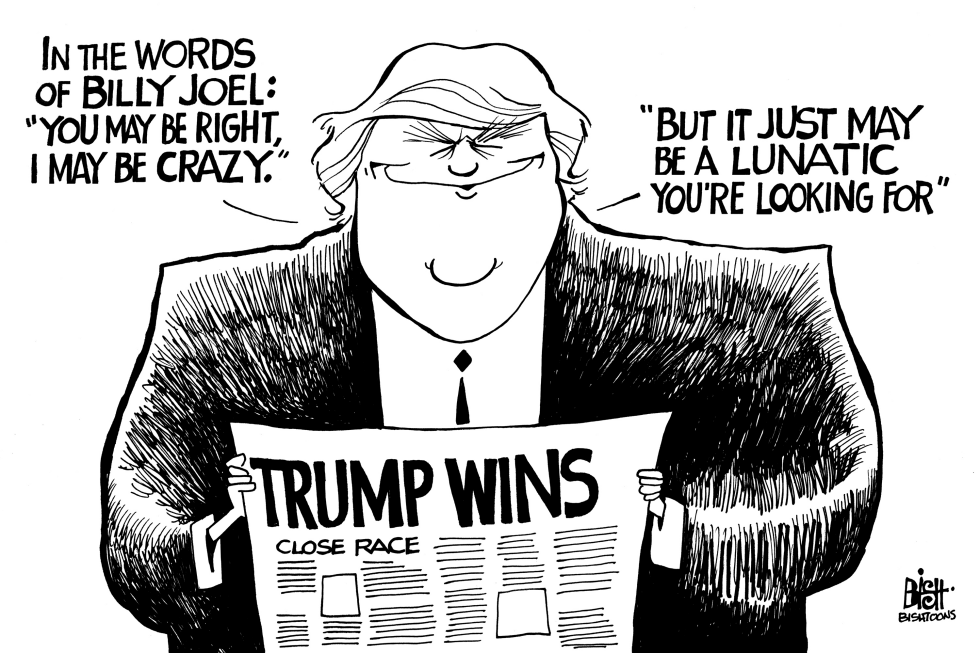 TRUMP WINS, B/W