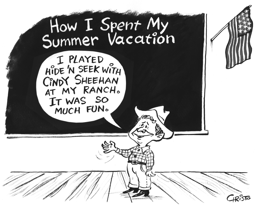 Bush's Summer Vacation - B&W