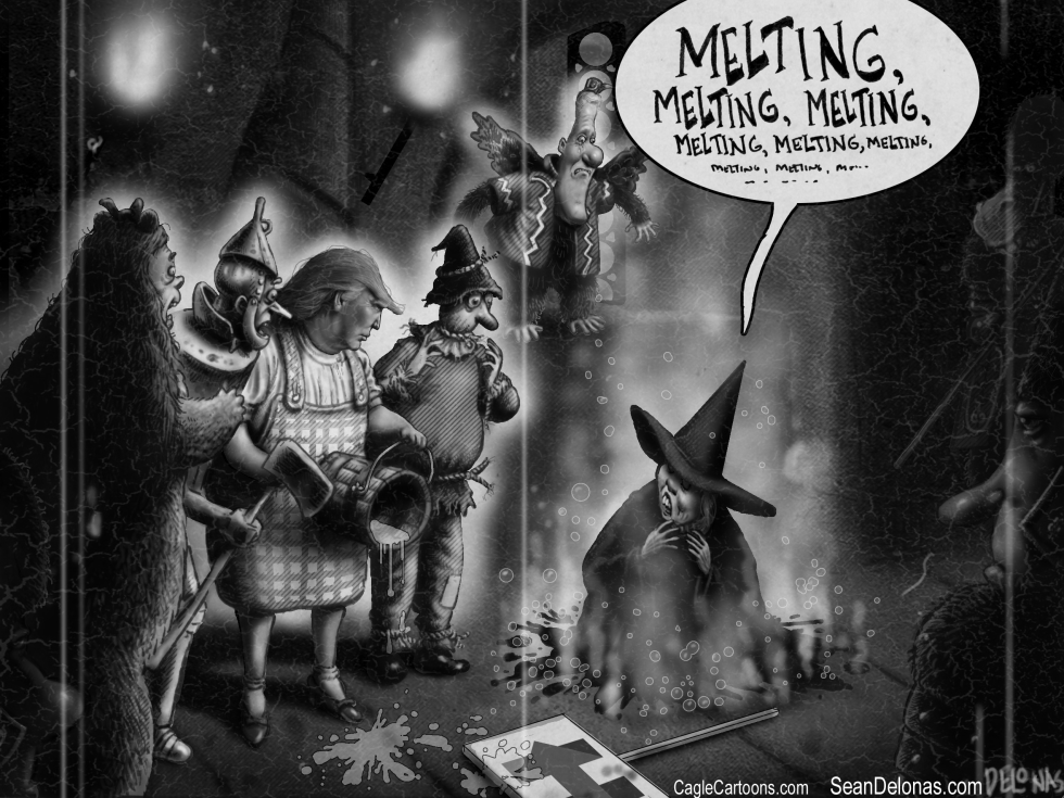 Trump Hillary Loses Greyscale