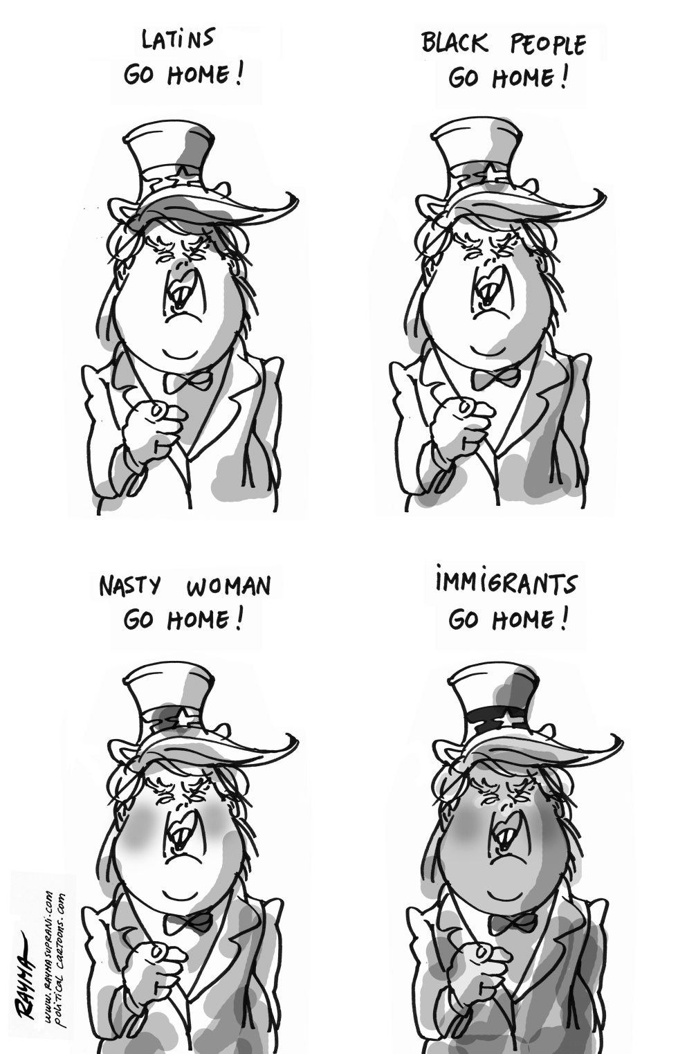 Trump Go HomeBW