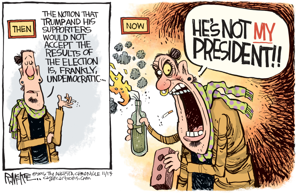  TRUMP RIOTS by Rick McKee