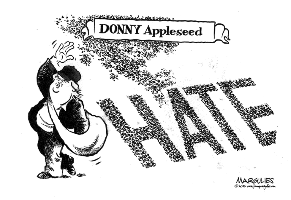 Trump spreads hate