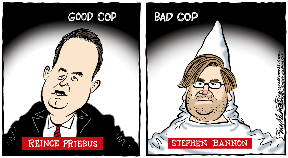  PRIEBUS AND BANNON by Bob Englehart