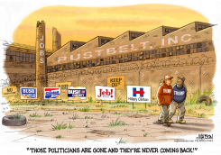 LIKE RUSTBELT JOBS CLINTONS AND BUSHES ARE GONE AND NEVER COMING BACK by R.J. Matson