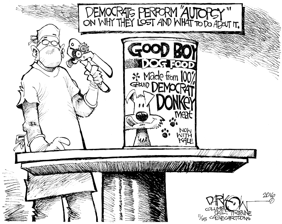  DEMOCRATS AUTOPSY by John Darkow