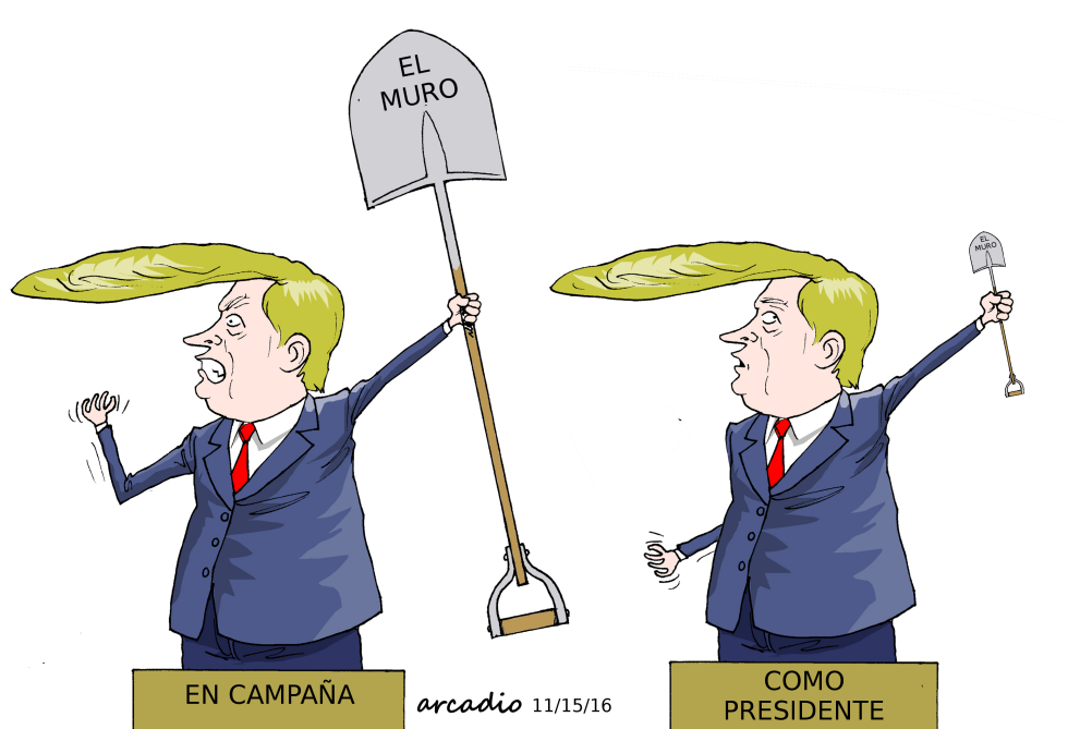 Trump en campaña y como presidente