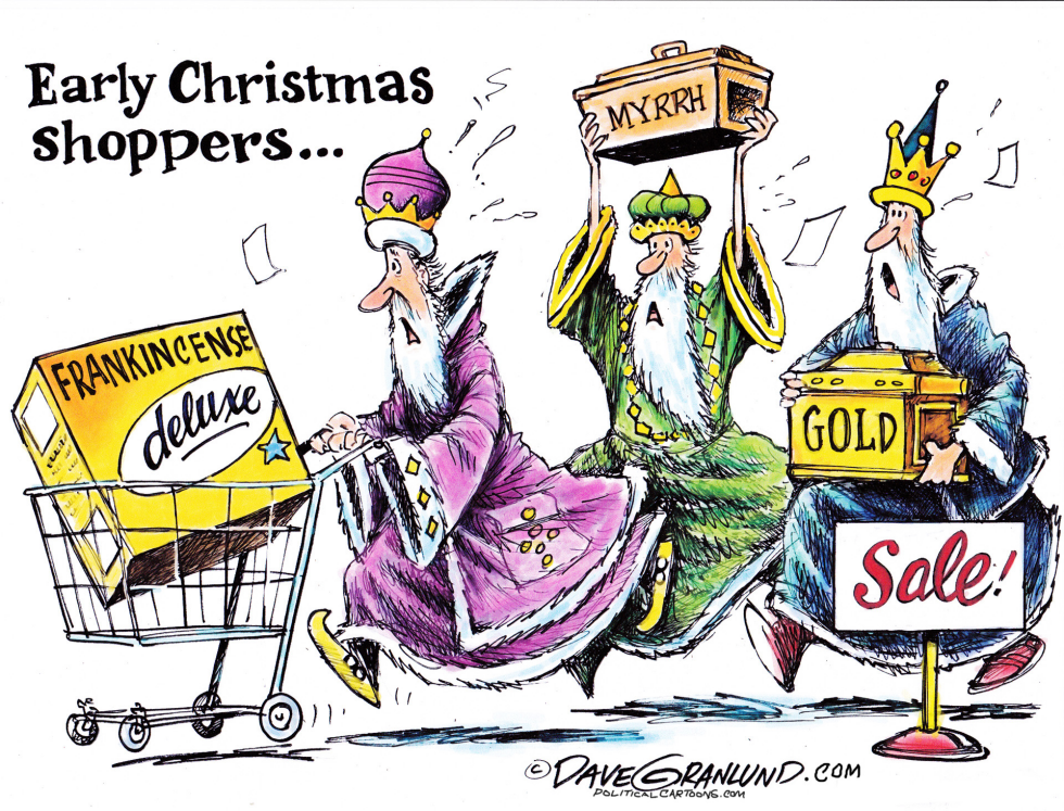 Early Christmas shoppers COLOR