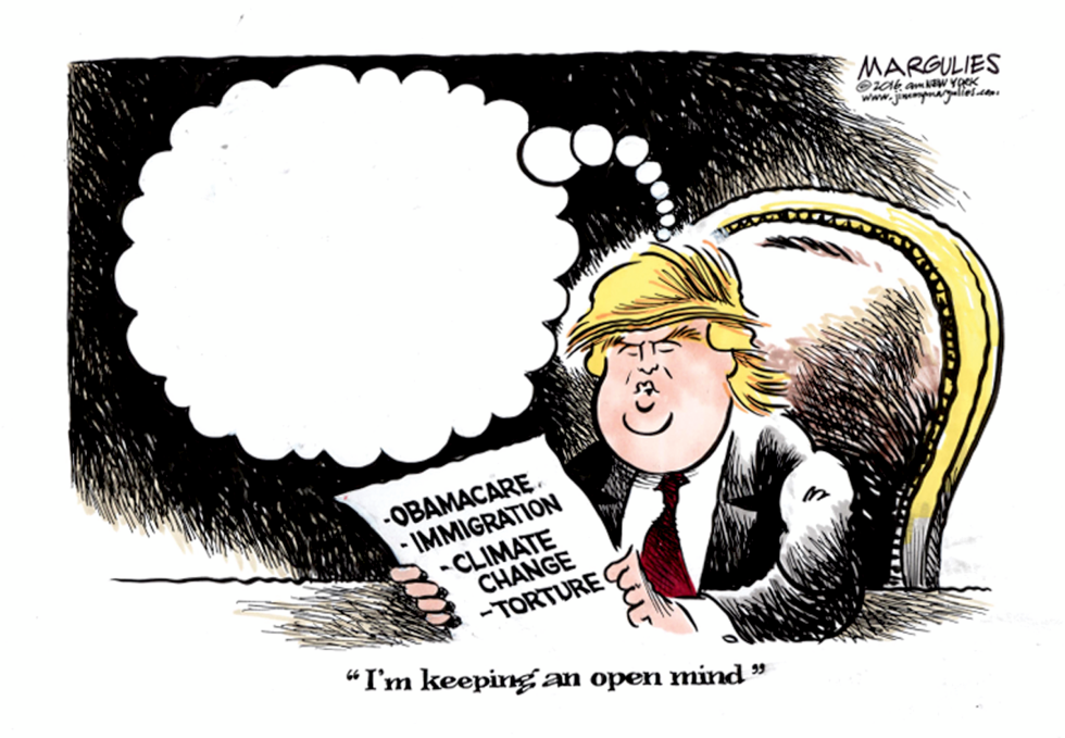Trump open mind color