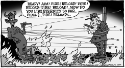 FIDEL CASTRO by Bob Englehart
