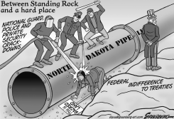 STANDING ROCK BW by Steve Greenberg