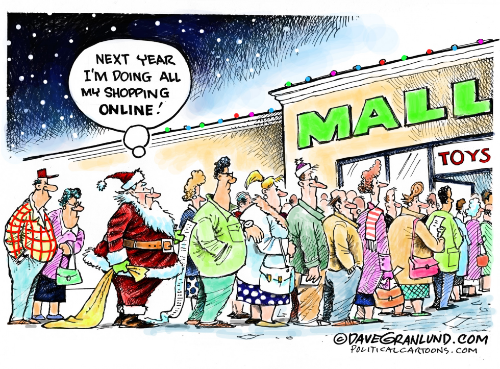  ONLINE XMAS SHOPPING by Dave Granlund