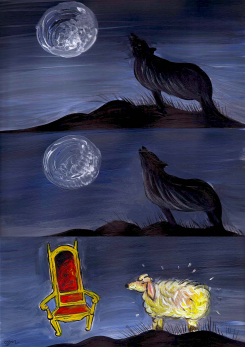 HOWLING AT THE MOON by Oguz Gurel