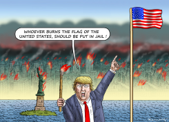 THE BURNING DONALD by Marian Kamensky
